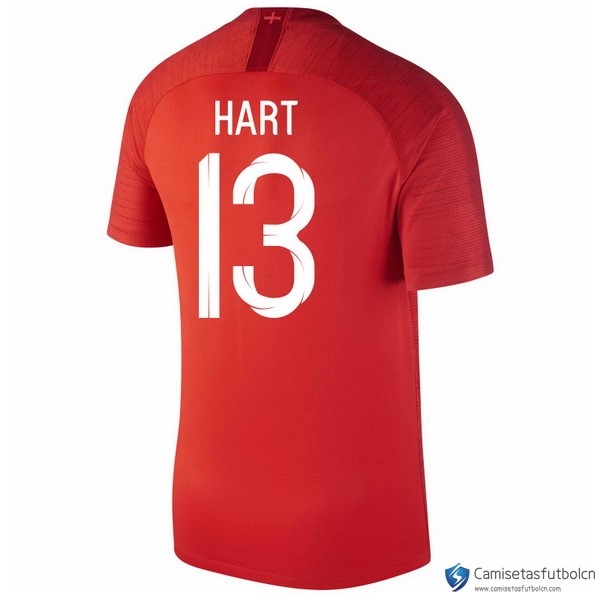 Camiseta Seleccion Inglaterra Segunda equipo Hart 13 2018 Rojo